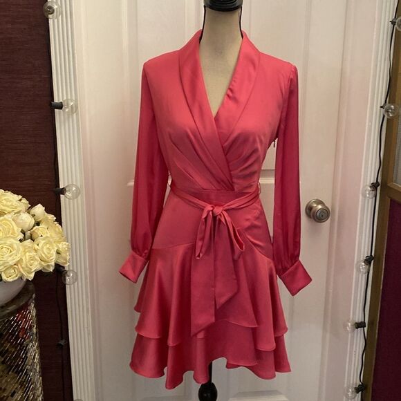 Ever New Melbourne pink belted mini dress, US2 - Picture 8 of 15
